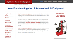 Desktop Screenshot of highforestautoequipment.com